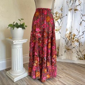 Spell & The Gypsy Floral Maxi Skirt | Size Small